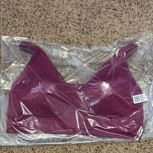 NWT Jockey Women's Wirefree Dark Magenta Bra Style# 10001 Small